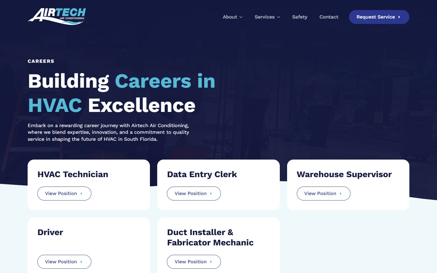 AirTech careers page