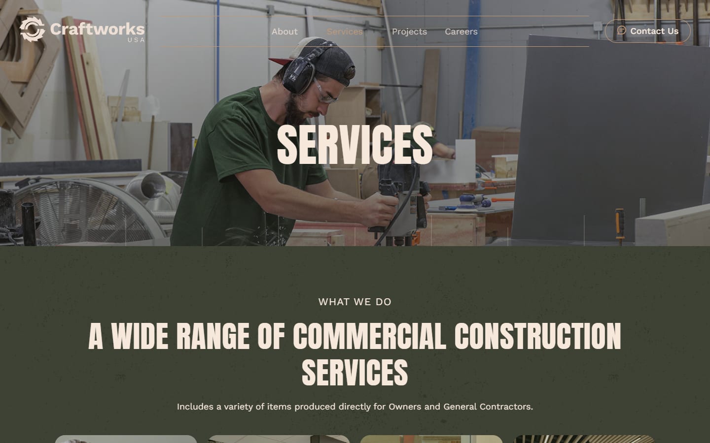 Craftworks USA services page