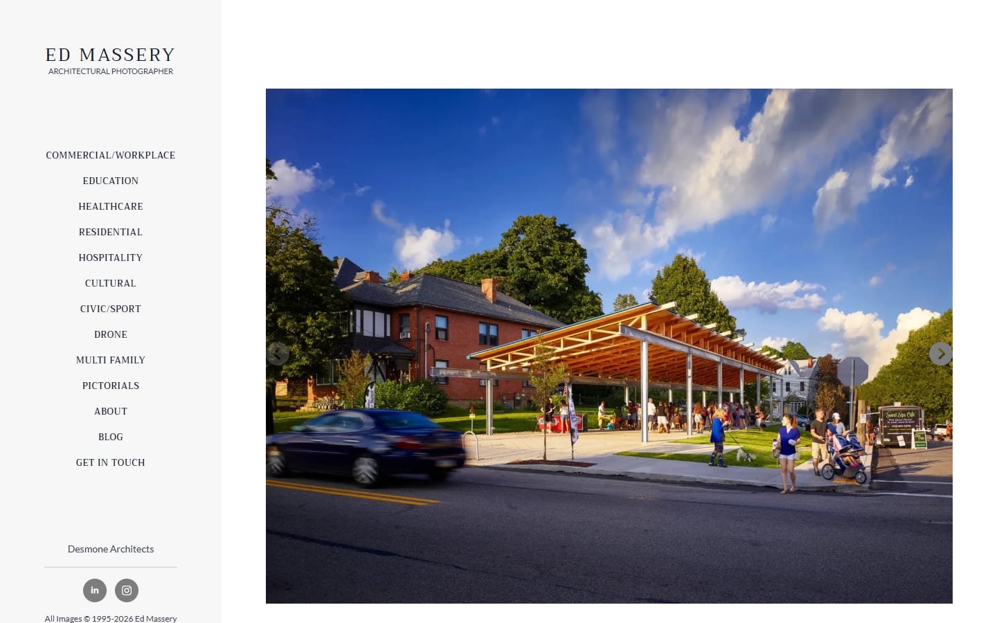 Ed Massery project page, Carrick Pavilion