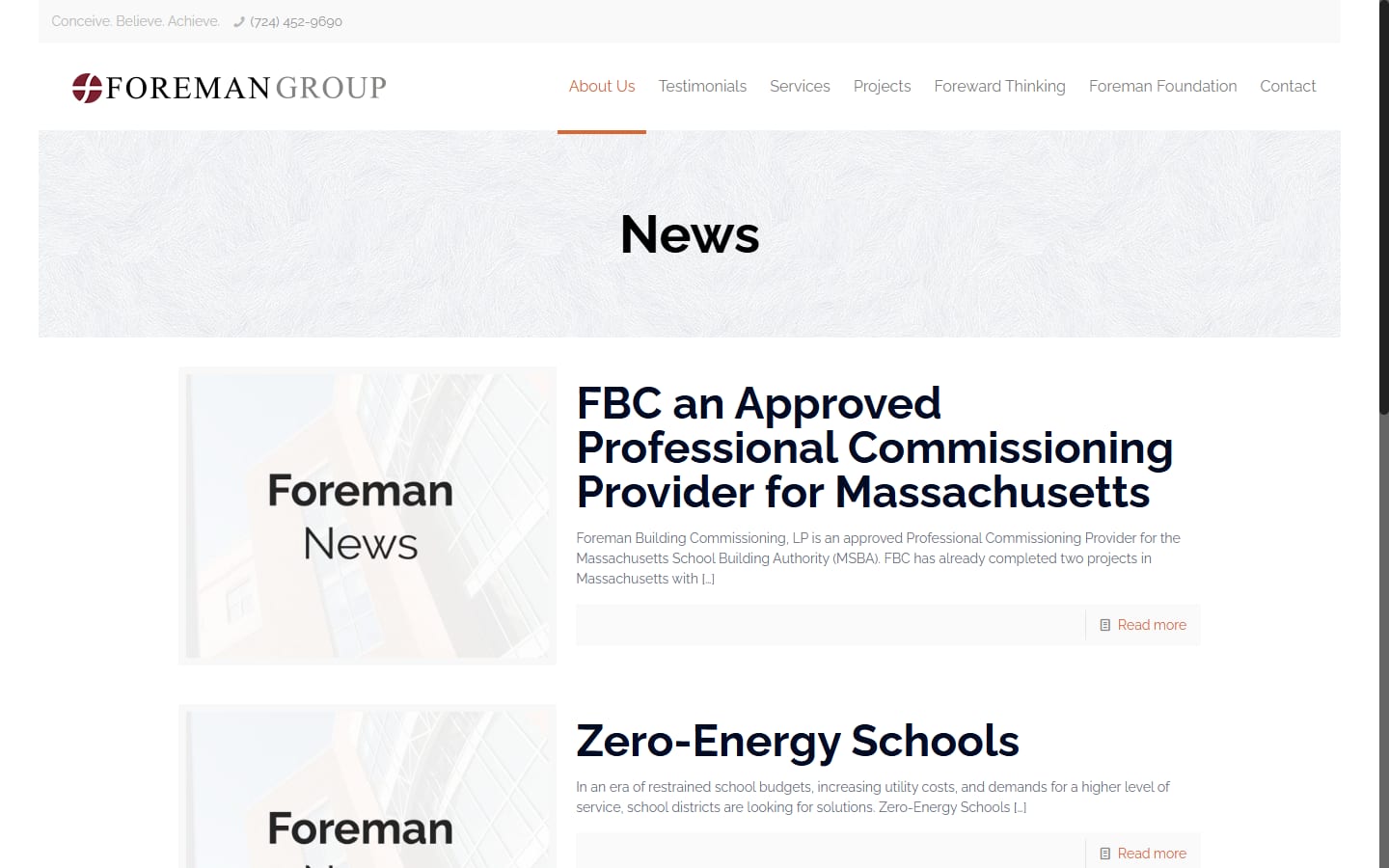 Foreman Group news page