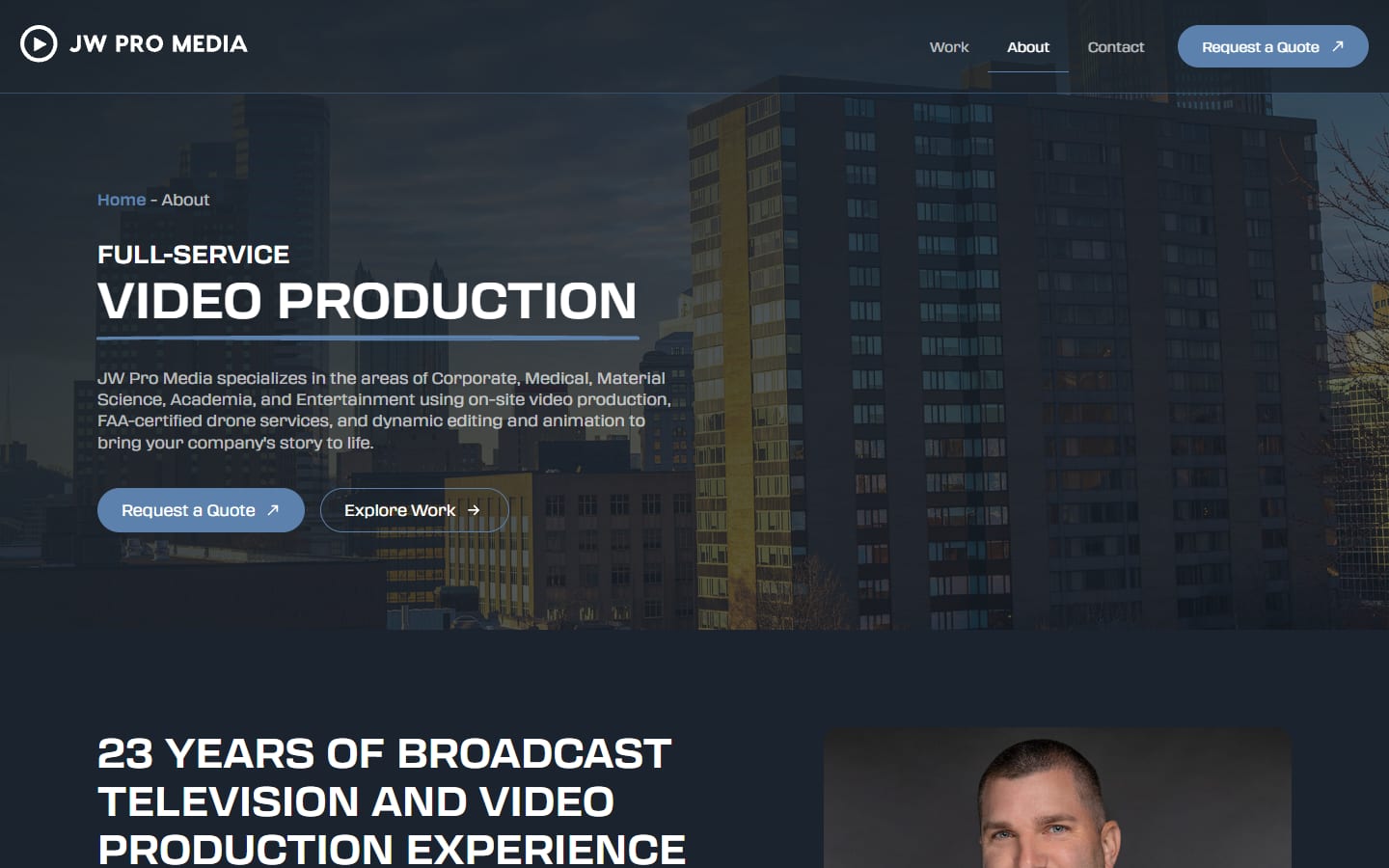 JW Pro Media about page