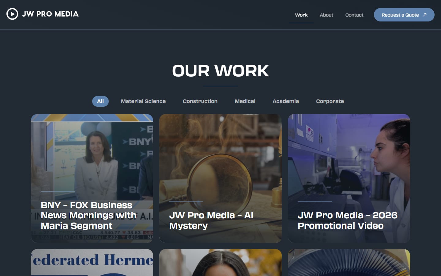 JW Pro Media work page